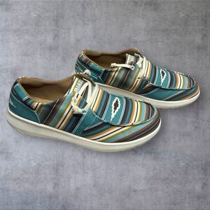 Ariat Hilo Turquoise Serape Print Loafer Shoes Womens‎ 9.5 Comfort Aztec